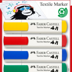 Маркеры текстильные Faber-Castell базовые 5 цветов