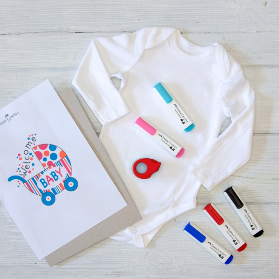 Маркеры текстильные Faber-Castell Baby-Party 5 цветов
