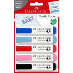 Маркеры текстильные Faber-Castell Baby-Party 5 цветов