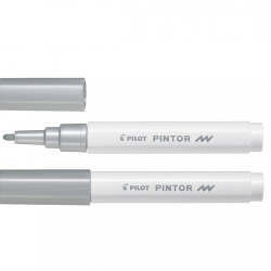 Маркер Pentel Металлик Серебристый тонкий универсальный