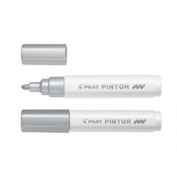 Dekoratīvais marķieris Pilot Pintor 1.4mm, konisks, Silver argent