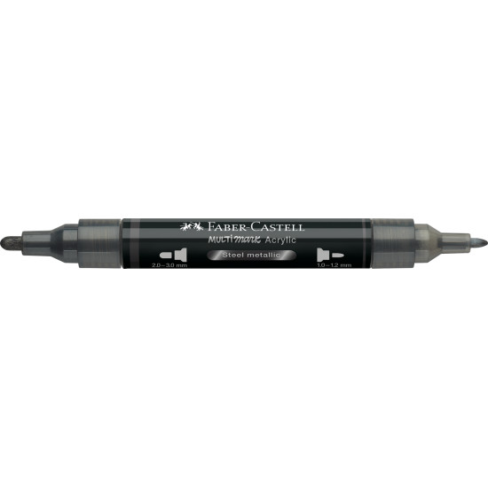 Akrila marķieris Faber-Castell Multimark SP, 1-3mm, konisks, divpusējs, 297