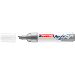Akrila marķieris Edding 5000 5-10mm, nošķelts, sudraba