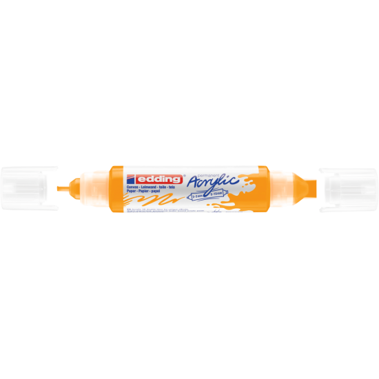 Akrila marķieris Edding 5400 2-10mm, divpusējs, nošķelts, tumši dzeltens