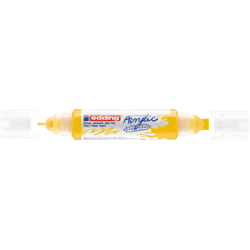Akrila marķieris Edding 5400 2-10mm, divpusējs, nošķelts, dzeltens