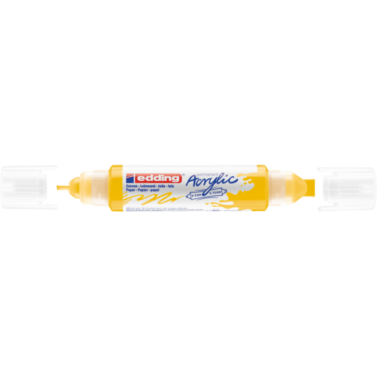 Akrila marķieris Edding 5400 2-10mm, divpusējs, nošķelts, dzeltens