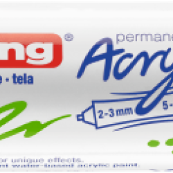 Akrila marķieris Edding 5400 2-10mm, divpusējs, nošķelts, dzeltenīgi zaļš