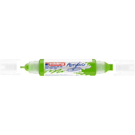 Akrila marķieris Edding 5400 2-10mm, divpusējs, nošķelts, dzeltenīgi zaļš