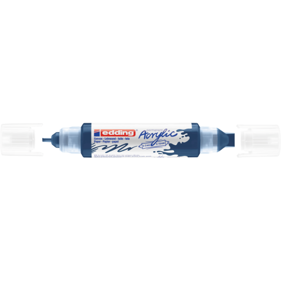 Akrila marķieris Edding 5400 2-10mm, divpusējs, nošķelts, tumši zils