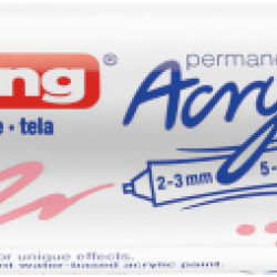 Akrila marķieris Edding 5400 2-10mm, divpusējs, nošķelts, gaiši rozā