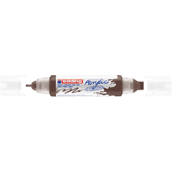 Akrila marķieris Edding 5400 2-10mm, divpusējs, nošķelts, brūns