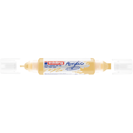 Akrila marķieris Edding 5400 2-10mm, divpusējs, nošķelts, pasteļdzeltens