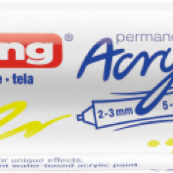 Akrila marķieris Edding 5400 2-10mm, divpusējs, nošķelts, neona dzeltens