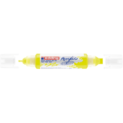 Akrila marķieris Edding 5400 2-10mm, divpusējs, nošķelts, neona dzeltens