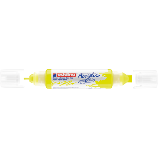 Akrila marķieris Edding 5400 2-10mm, divpusējs, nošķelts, neona dzeltens