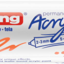 Akrila marķieris Edding 5400 2-10mm, divpusējs, nošķelts, neona oranžs