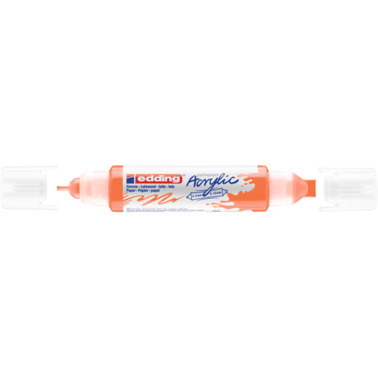 Akrila marķieris Edding 5400 2-10mm, divpusējs, nošķelts, neona oranžs