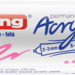 Akrila marķieris Edding 5400 2-10mm, divpusējs, nošķelts, neona rozā