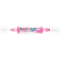 Akrila marķieris Edding 5400 2-10mm, divpusējs, nošķelts, neona rozā