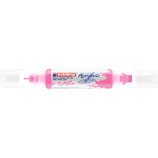 Akrila marķieris Edding 5400 2-10mm, divpusējs, nošķelts, neona rozā