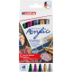 Akrila marķieru komplekts Edding 5100 2-3mm, 5 metāliskas krāsas