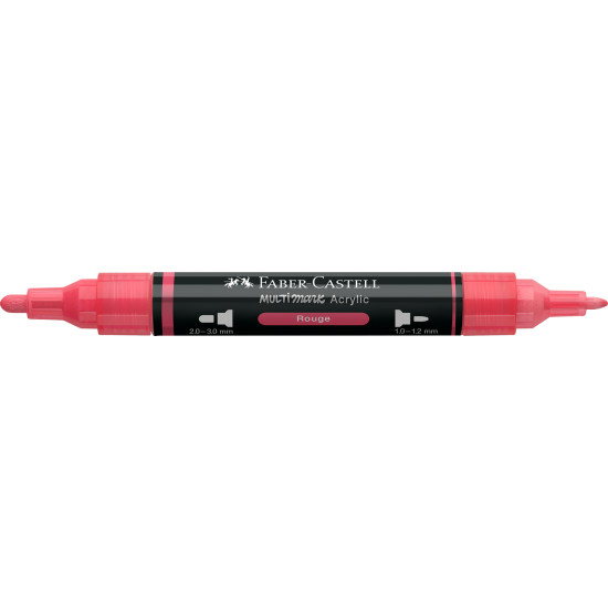 Akrila marķieris Faber-Castell Multimark SP, 1-3mm, konisks, divpusējs, 124