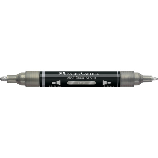 Akrila marķieris Faber-Castell Multimark SP, 1-3mm, konisks, divpusējs, 251