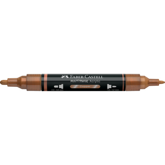 Akrila marķieris Faber-Castell Multimark SP, 1-3mm, konisks, divpusējs, 252