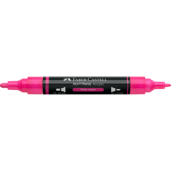 Akrila marķieris Faber-Castell Multimark SP, 1-3mm, konisks, divpusējs, 253
