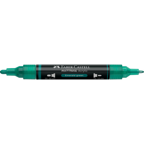 Akrila marķieris Faber-Castell Multimark SP, 1-3mm, konisks, divpusējs, 358