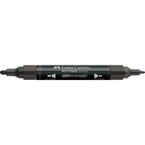 Akrila marķieris Faber-Castell Multimark SP, 1-3mm, konisks, divpusējs, 299