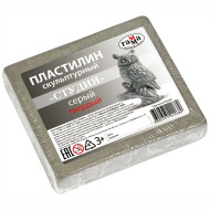 Plastilīns Gamma Studija, skulpturālais, ciets, 0.5 kg, pelēks