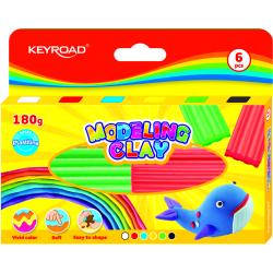 Пластилин Keyroad 6 цветов 180г в коробке