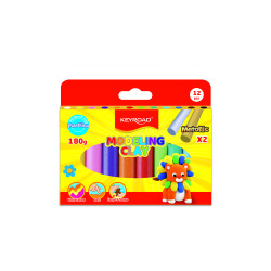 Plastiliin Keyroad 12-värvi, 180g, kuldne + hõbedane