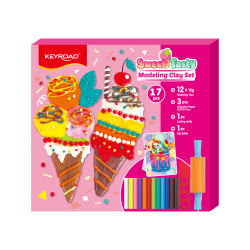 Пластилин Keyroad Sweet Tasty, С Инструментами и Бумагой, Multicolor