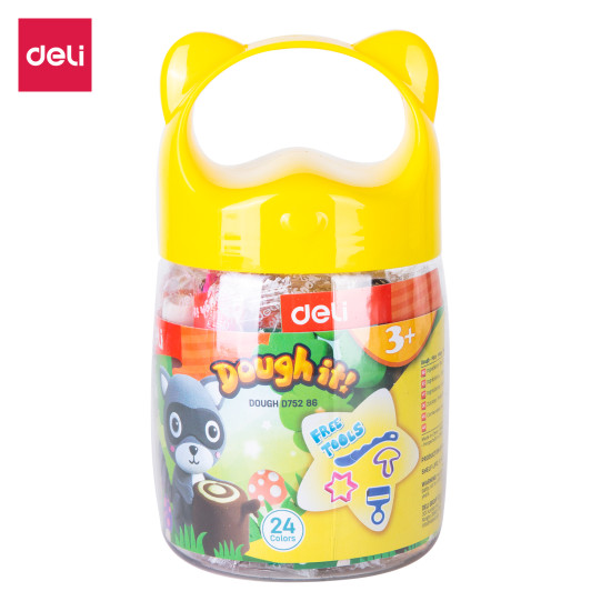 Пластилин DELI ED75286 24 цвета 280г с инструментами