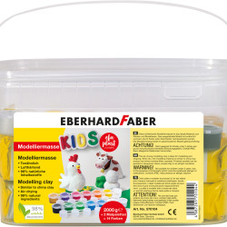 Пластилин EFA Plast Kids 2кг белый с 14 красками
