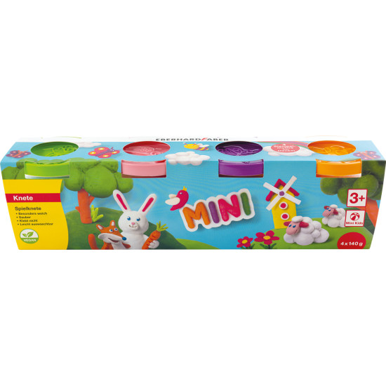 Пластилин MiniKids Моделирование Специальные цвета 4 шт