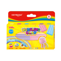 Пластилин Keyroad 6 пастельных цветов 180г
