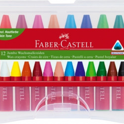 Восковые мелки Faber-Castell Jumbo 12 цветов треугольные