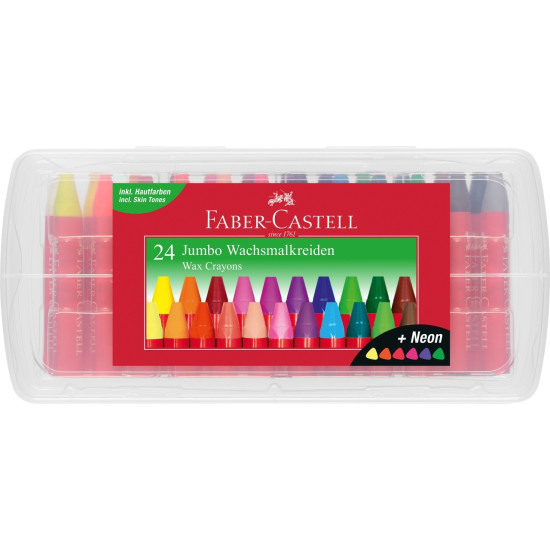 Восковые мелки Faber-Castell Jumbo 24цвета треугольные