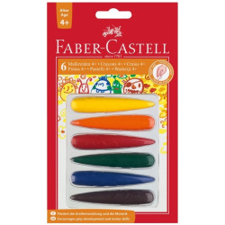 Восковые мелки Faber-Castell Crayon Finger 6 цветов для детей от 4 лет