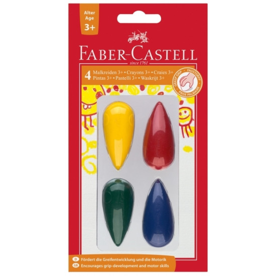 Мелки Faber-Castell Crayon Bulb 6 шт в блистере для детей от 3 лет