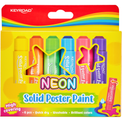 Краски  Keyroad  Solid Poster Paint Sticks Neon 6 цветов