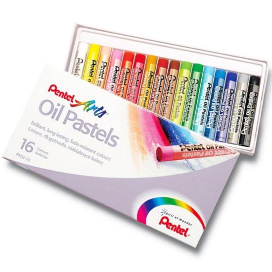Eļļas krītiņi Pentel Oil Pastels, 16 krāsas
