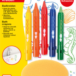 Мелки для ванны Eberhard Faber Mini Kids 5 цветов со спонжем