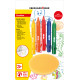 Мелки для ванны Eberhard Faber Mini Kids 5 цветов со спонжем