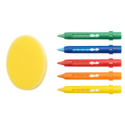 Мелки для ванны Eberhard Faber Mini Kids 5 цветов со спонжем