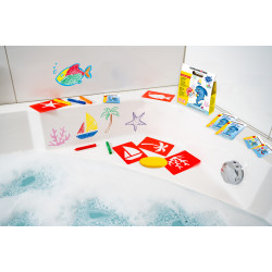 Мелки для ванны Mini Kids Bath Crayons 16 предметов с трафаретами