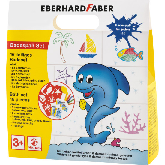 Мелки для ванны Mini Kids Bath Crayons 16 предметов с трафаретами